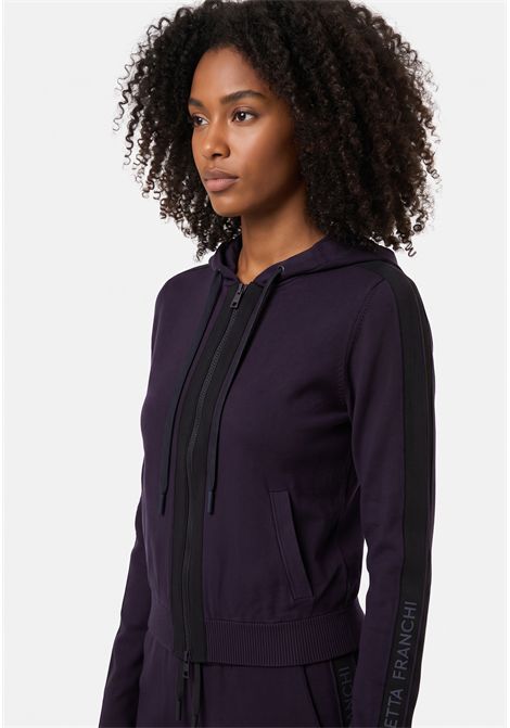 Felpa in maglia bicolore con logo ELISABETTA FRANCHI | MK15S66E2I11